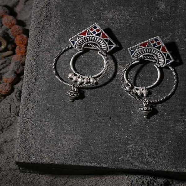Moksha Tribal Hoop Earrings